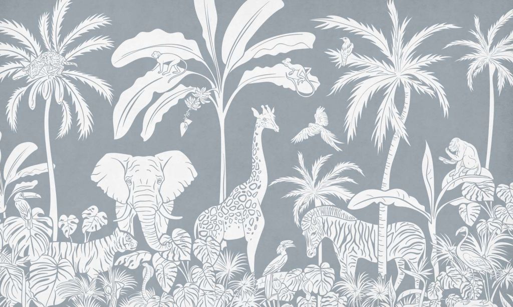 Monochrome Jungle - Blue