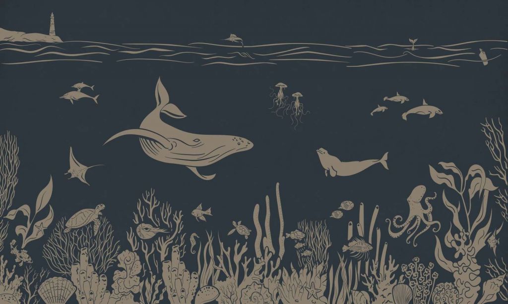 Monochrome Sea - Blue Vintage