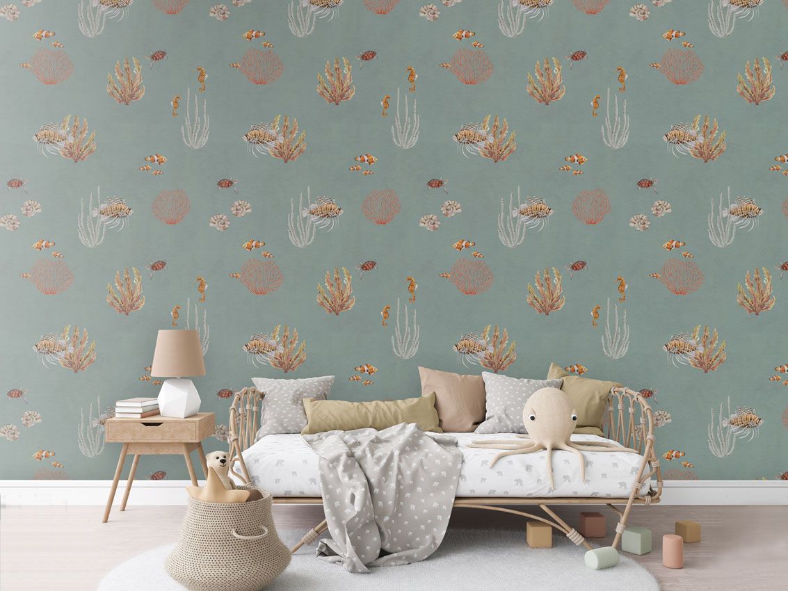 Coral Garden - Blue - 120