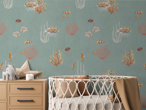 Coral Garden - Blue - 120