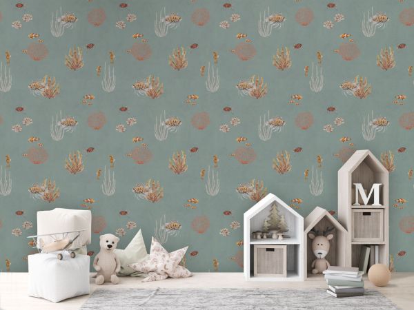 Coral Garden - Blue - 120