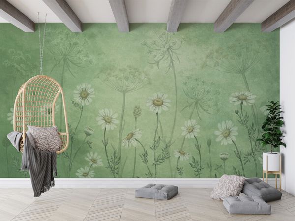 Dazzling Daisies - Green