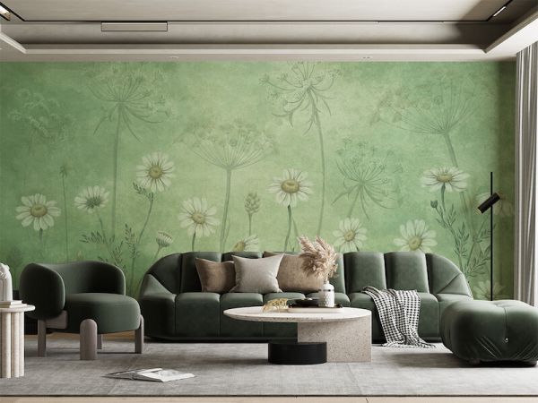 Dazzling Daisies - Green