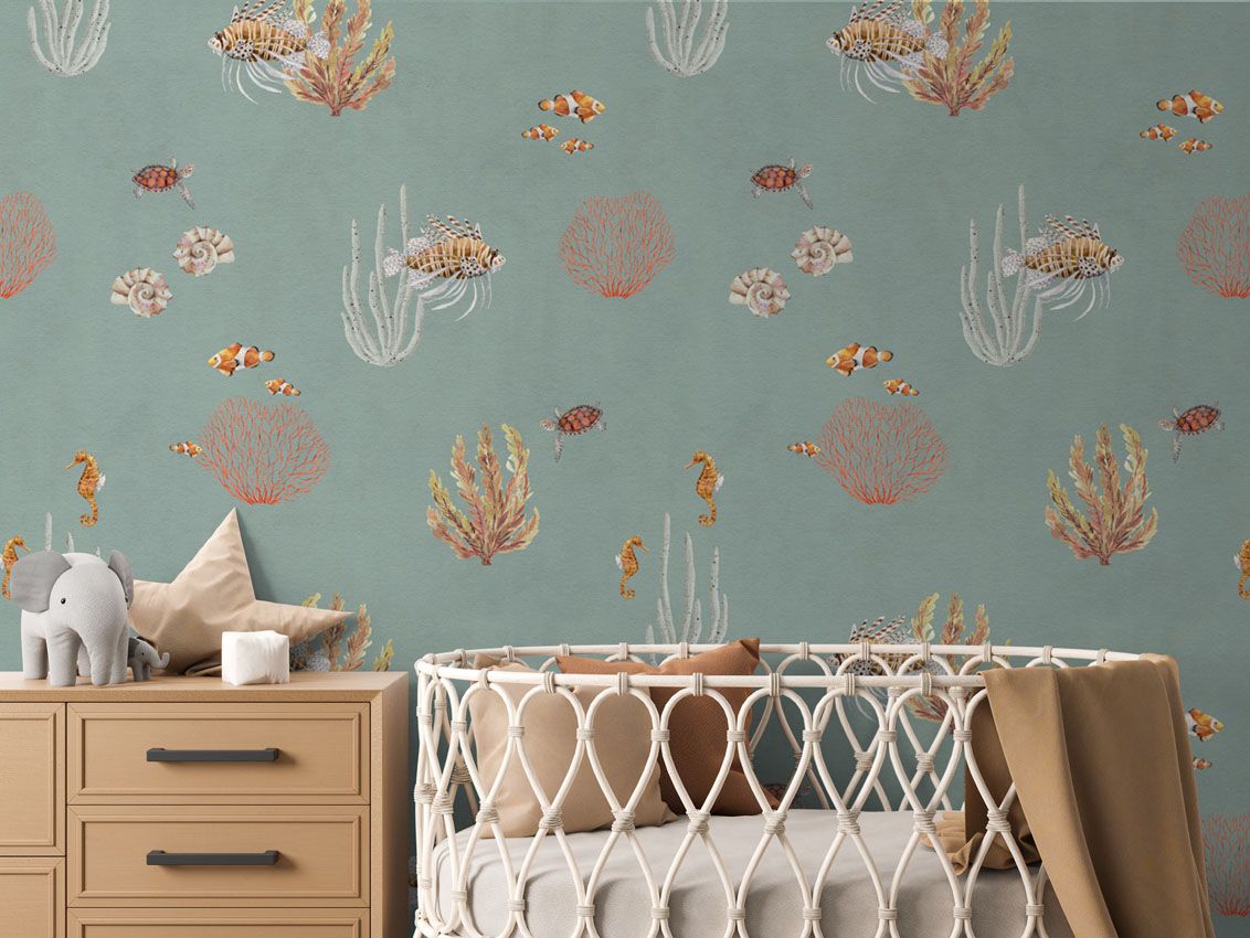 Coral Garden - Blue - 120