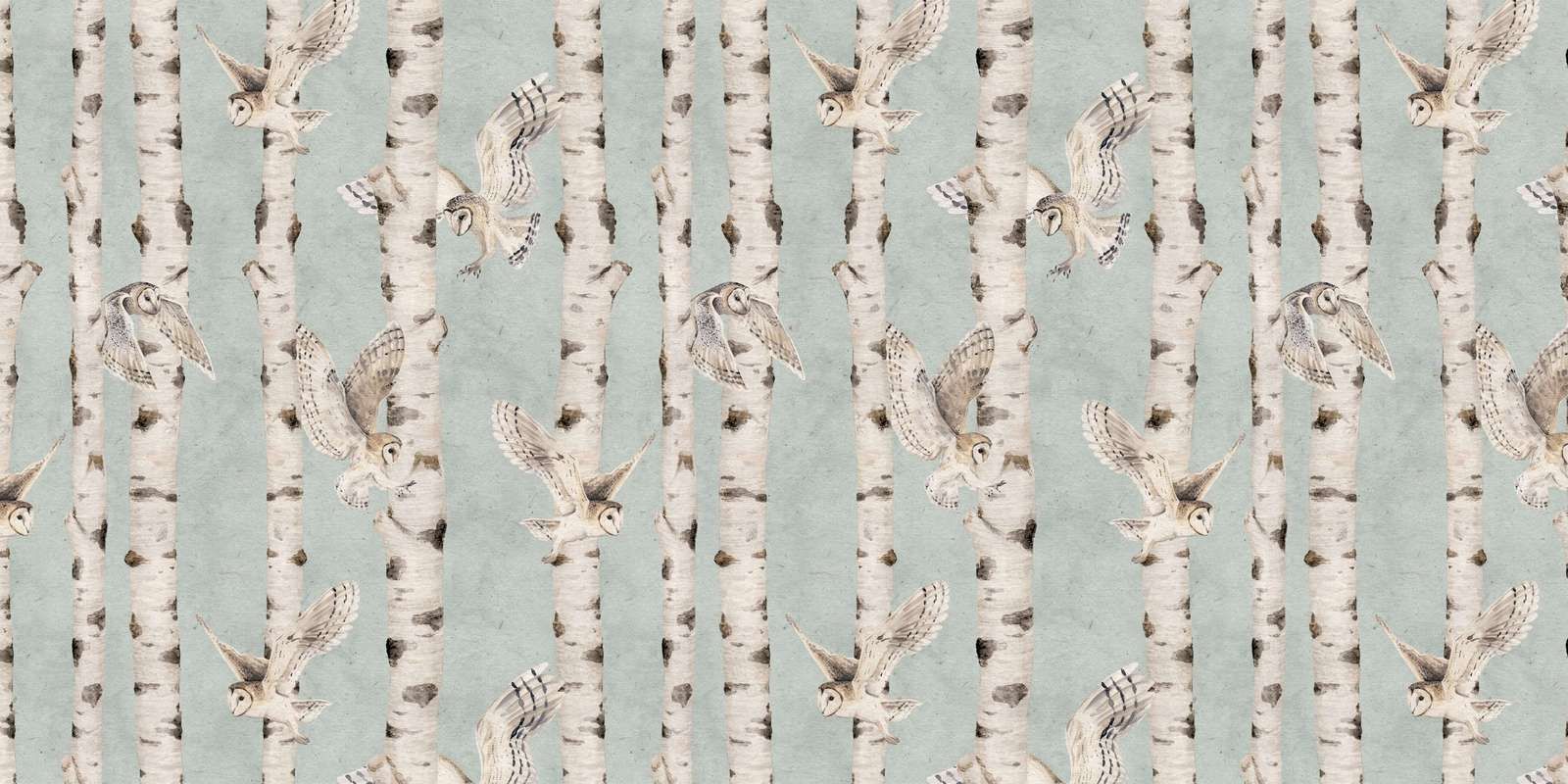 Birch and Owls - Bue - 120