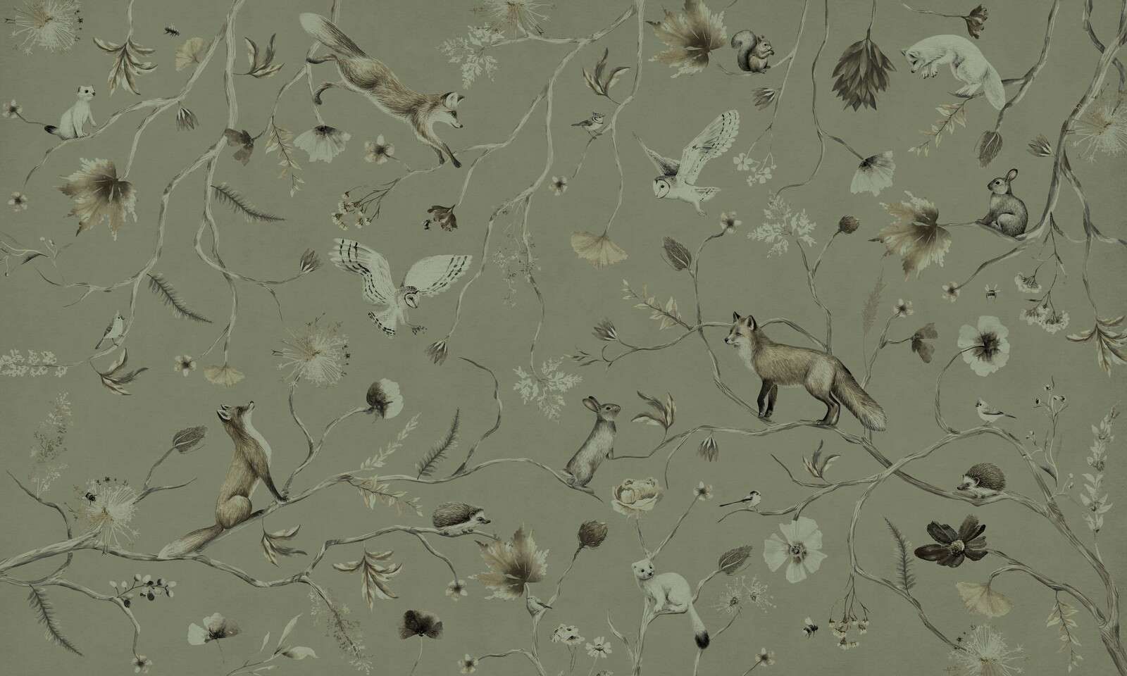 Playful Forest - Monochrome - Green