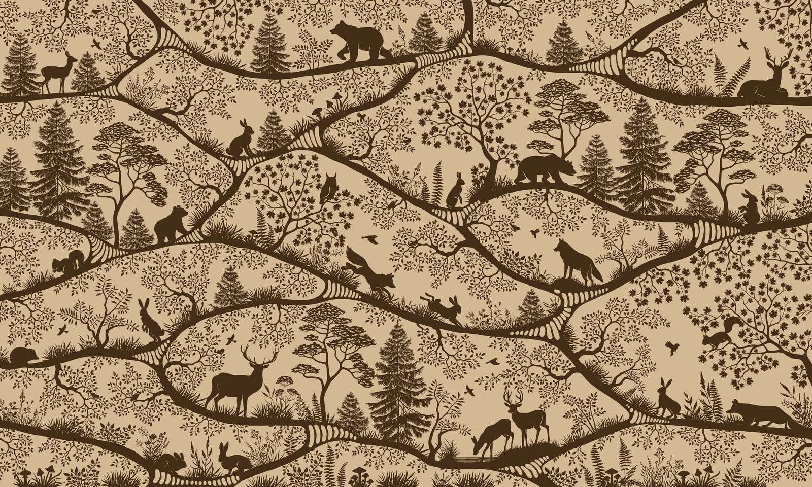 Nordic Nature - beige brown