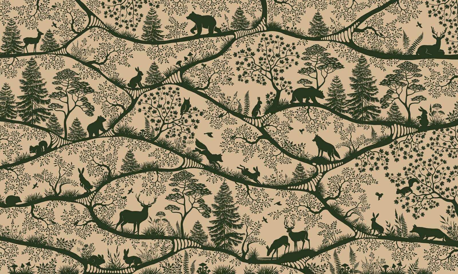 Nordic Nature - beige green