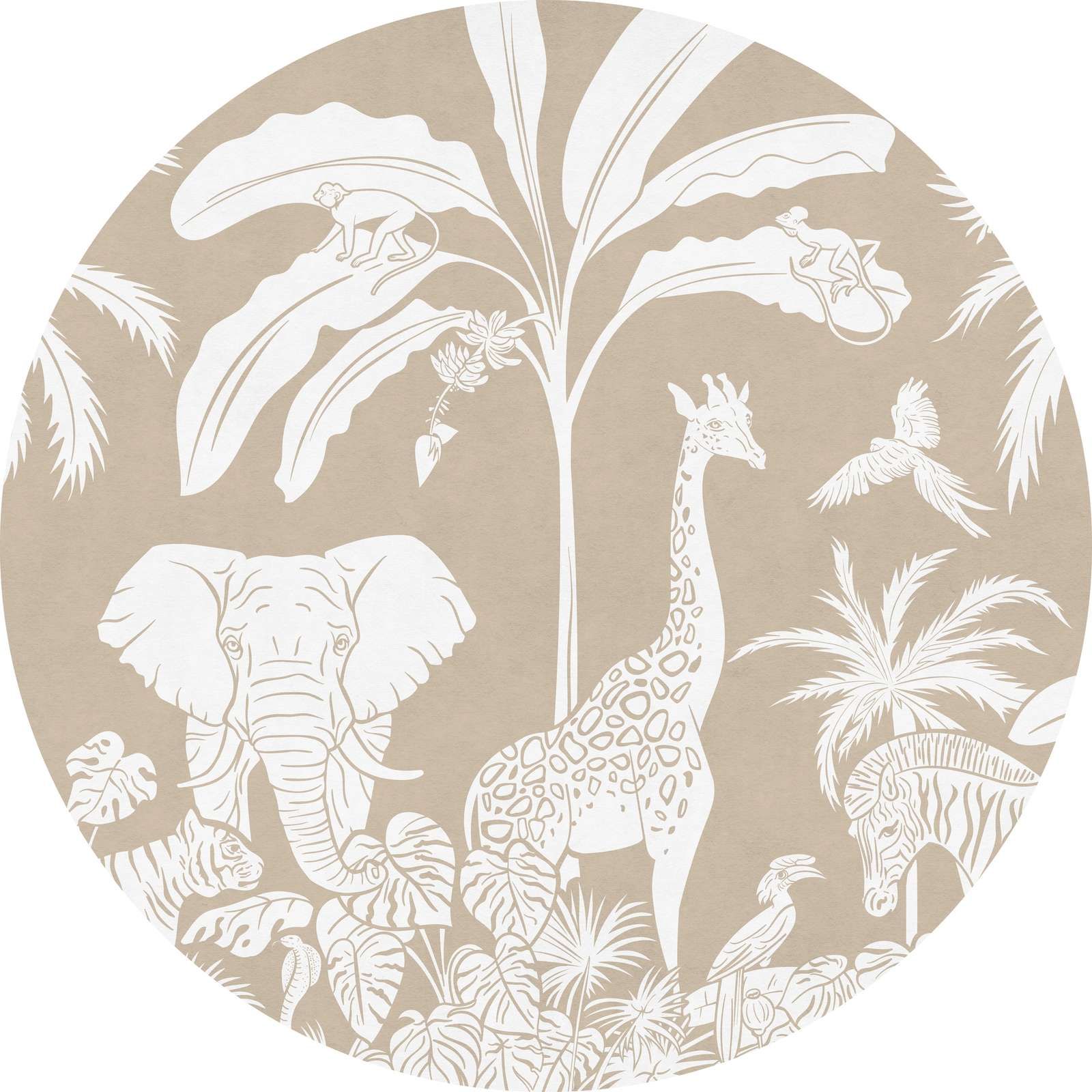 Monochrome Jungle - Brown - Circle
