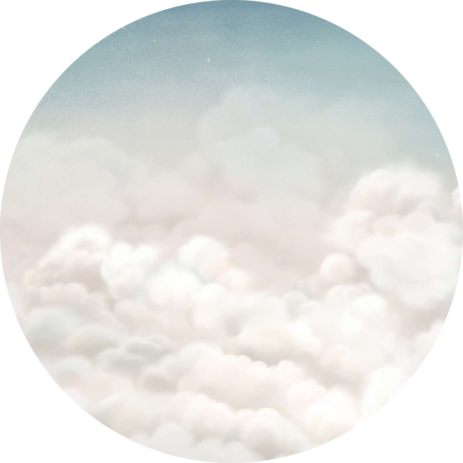 Calming Clouds - Blue - Circle