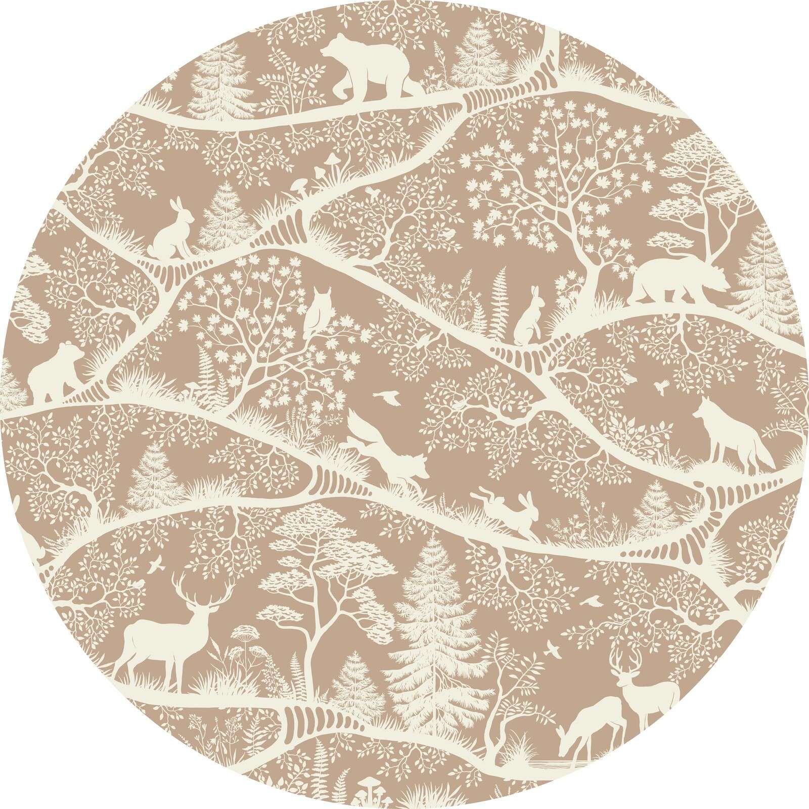 Nordic Nature - Brown White - Circle