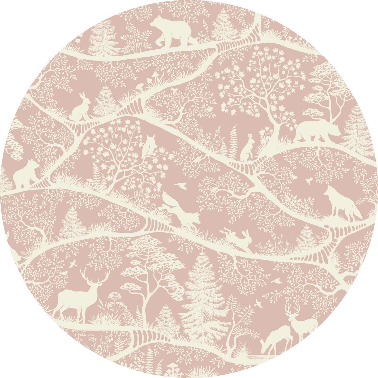Nordic Nature - Pink White - Circle